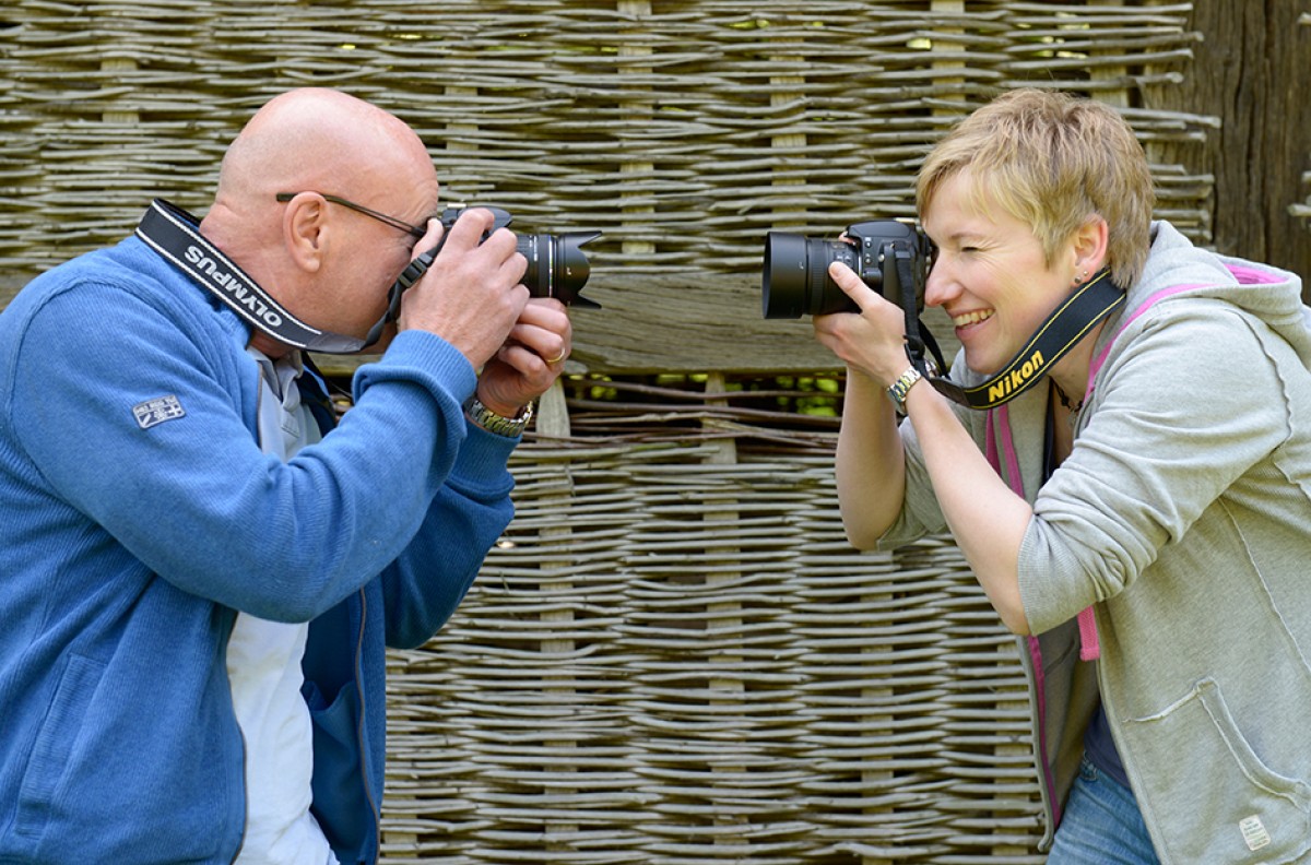 Die Familie fotografieren