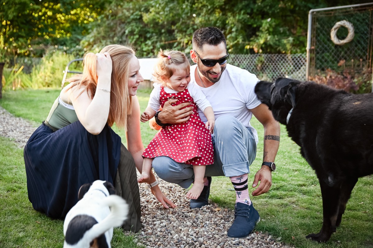 Die Familie fotografieren