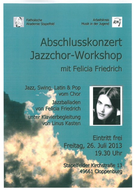 Abschlusskonzert des Jazzchor-Workshops mit Felicia Friedrich