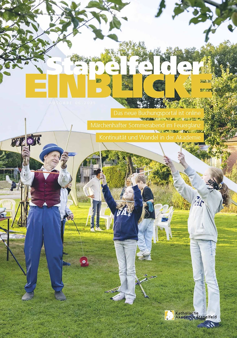 Cover der neuesten Ausgabe der Hauszeitung der Katholischen Akademie Stapelfeld.